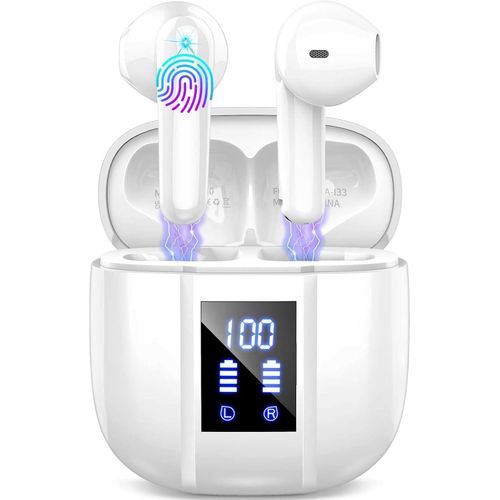 In-Ear-Kopfhörer mit 4 HD Mic, HiFi Stereo Kopfhörer, 48H In Ear Kopfhörer ENC Noise Cancelling Ohrhörer, IPX7 Wasserdicht Earbuds, Touch Control