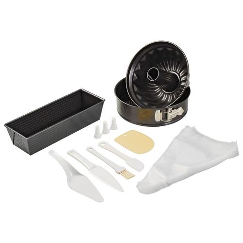 Zenker Backset, Schwarz, Metall, 9-teilig, Made in Germany, Backen, Backhelfer, Sonstige Backhelfer