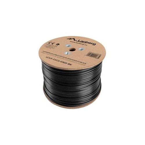 Lanberg bulk cable - 305 m - black - Schwarz - 305m