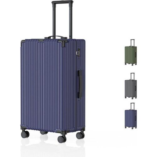 Voyagoux® - Reisekoffer Groß - 113L - Koffer - Reisekoffer mit Rollen - Dunkelblau - TSA Schloss