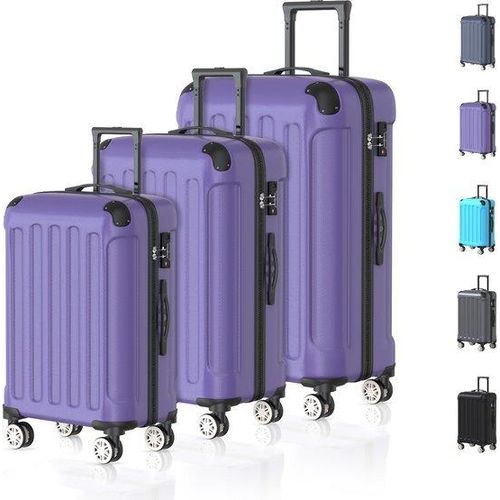 Voyagoux® Kofferset 3-teilig - ABS Kofferset - L / M / S - Koffer - Lila