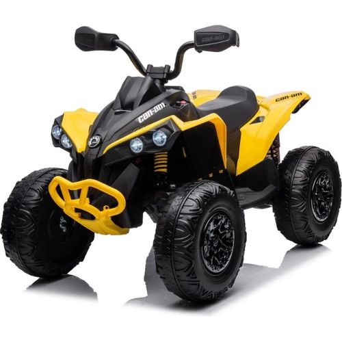 Can Am Renegade Elektro Kinderquad 12V 4x4 (3–7 Jahre) – Offiziell Lizenziert Can-Am ATV, mit 4 Motoren & EVA-Reifen – Kinder Elektroquad Gelb