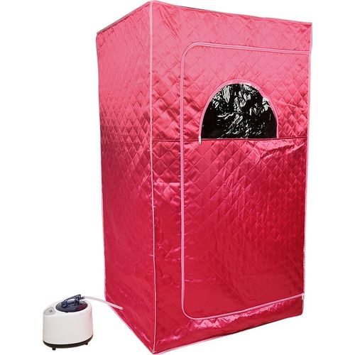 Dampfsauna Saunakabine Heimsauna für 2 Person Gewichtsverlust Therapie 1000w 2L Rot