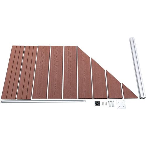 “2026 Modern“ Zaunelement WPC 95x(105-180)cm Braun - Designermöbel 855859 - Metallzäune