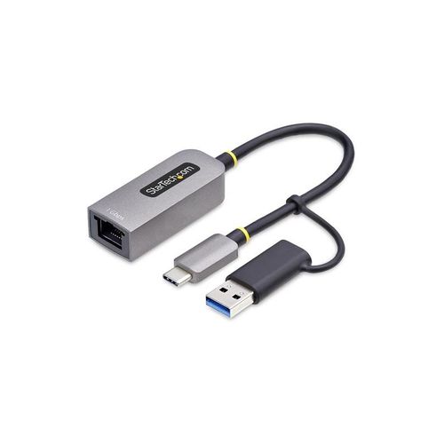 StarTech.com USB-C to Ethernet Adapter w/USB-A Adapter Realtek RTL8153B - network adapter - USB-C 3.2 Gen 1 - Gigabit Ethernet