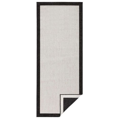 Hanse Home Läufer Twin, Creme, Schwarz, Kunststoff, Bordüre, rechteckig, 80x250 cm, Oeko-Tex® Standard 100, für Fußbodenheizung geeignet, beidseitig verwendbar, in verschiedenen Größen erhältlich, wasserabweisend, lichtunempfindlich, pflegeleicht, strapazierfähig, Teppiche & Böden, Teppiche, Teppichläufer