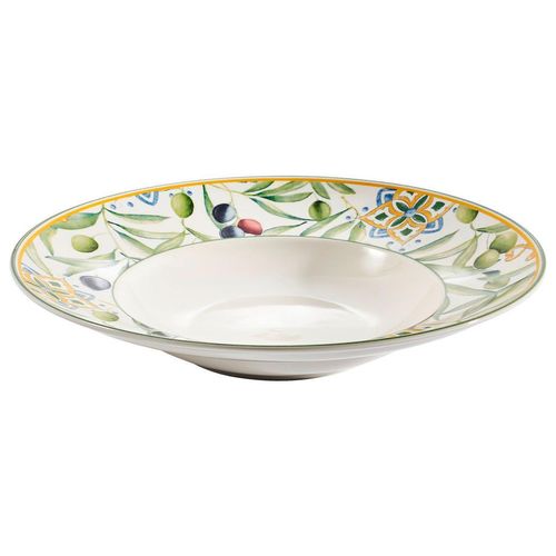 Ritzenhoff Breker Pastateller, Blau, Gelb, Olivgrün, Keramik, orientalisch, rund, Lfgb, lebensmittelecht, Essen & Trinken, Geschirr, Teller, Pastateller