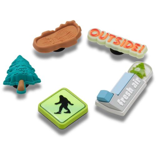 Schuhanstecker CROCS "Jibbitz™ Sasquatch Adventure", Kinder, bunt, PVC, Schuhzubehör Schuhanstecker, Schuh Anstecker im Outdoor Look