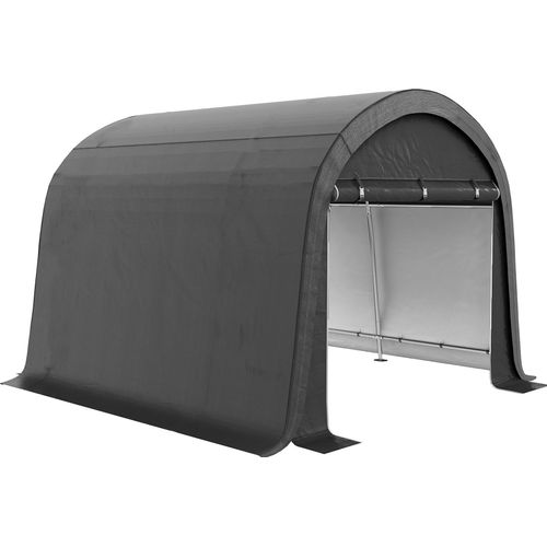 Lagerzelt für den Garten, stabiler Stahlrahmen, große Türen, 3x3m, Grau