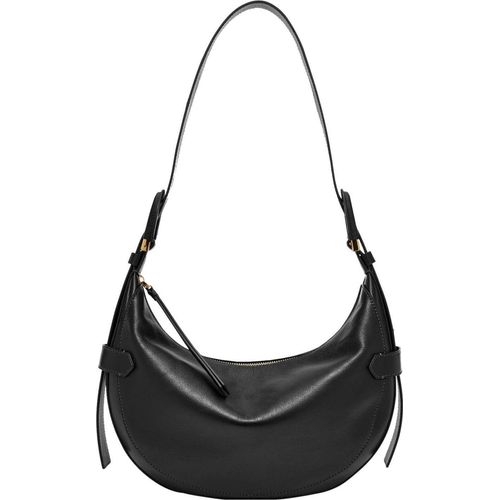 FOSSIL Leder Schultertasche Harwell Hobo Black schwarz