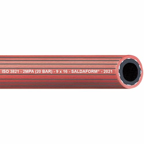 Acetylenschlauch SALDAFORM®/ROT ID 8mm Wandst.3,5mm AD 15,0mm