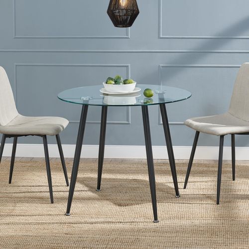 Glastisch ’Humppila’ 87 x 75 cm Schwarz