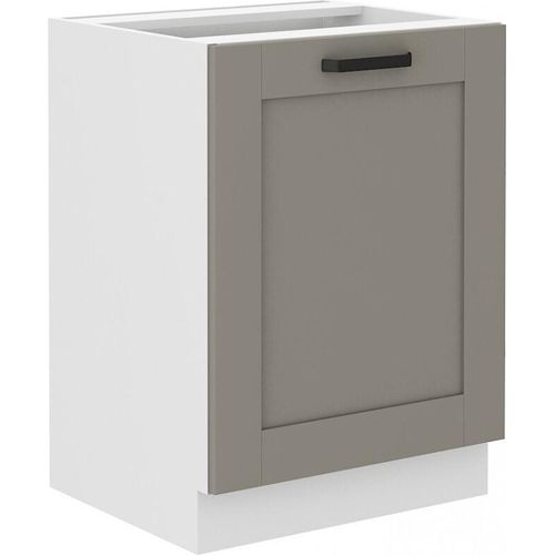 Eintüriger Unterschrank LAILI – Breite 60 cm, Hellgrau / Weiß