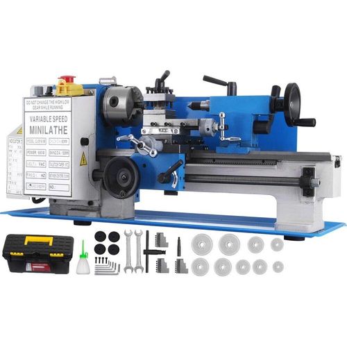 Präzisions Mini Metalldrehmaschine - 550W Metall-Drehmaschine 7x12-Zoll 2500 U/min