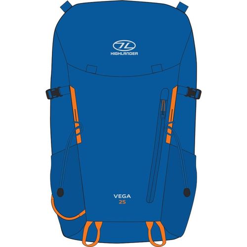 Highlander Rucksack Vega Rucksack Sky Blue für Männer 25 Liter - Blau