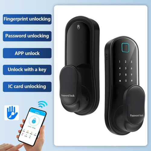Smart Door Sperre Schlsselloser Einstieggriff mit 2 Karten und Schlssel Biometrische App Remote-Operation WiFi fr 30-60 mm Bro-Heimschlafzimmer