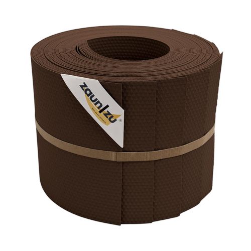 zaun zu® Sichtschutzstreifen Delux-P Einzelstreifen Wabenstruktur Braun 10x 2,55m