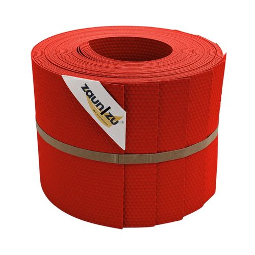 zaun zu® Sichtschutzstreifen Delux-P Einzelstreifen Wabenstruktur Rot 10x 2,55m