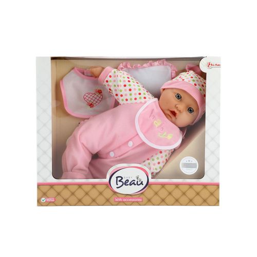 Toi-Toys BEAU Babypuppe 40 cm realistisches Puppenspiel mit Zubehör (zufällige Auswahl)
