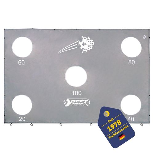 Torwand mit 5 Schusslöchern, grau