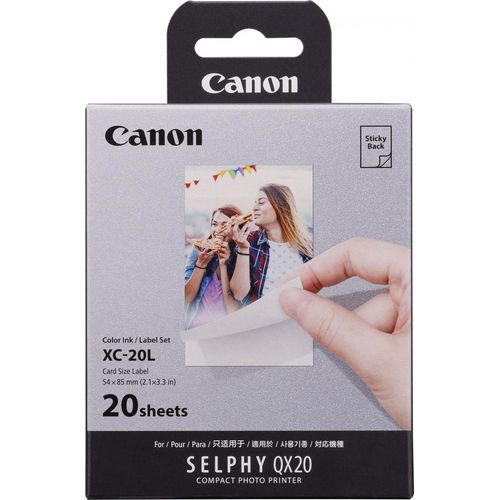 Canon XC-20L Sticker/Ink Set 20 Blatt 54x85mm Kreditkartenformat