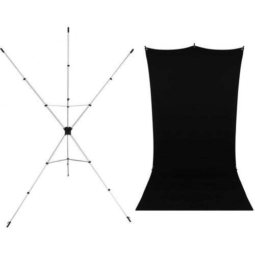 Rollei X-Drop Hintergrund-Set inkl. Hintergrund Schwarz 3m