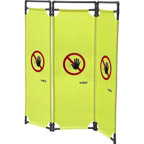 VISO Absperrung, PVC, Breite 1,7 m, 3 Paneele, Höhe 1,8 m