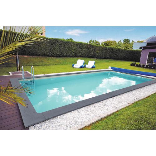 KWAD Styropor Pool Gran Canaria mit Edelstahlleiter KWAD Styropor Pool Set Gran Canaria mit Edelstahlleiter 8 x 4 x 1,5 m sand
