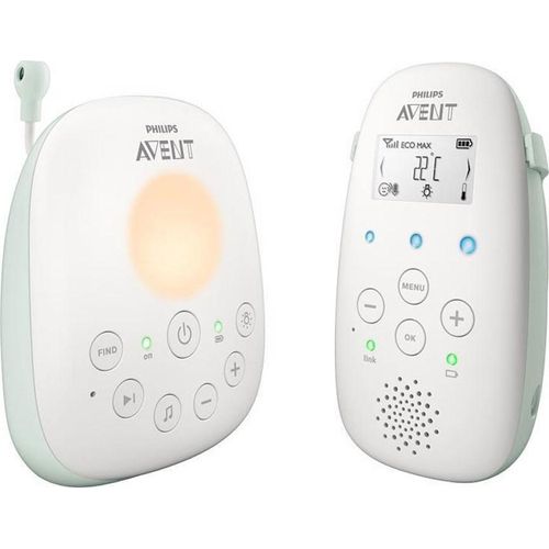 Philips AVENT SCD711 DECT-Babyphone, 50 m, 50 m, 330 m, Grn, Wei, LCD, AC, Akku