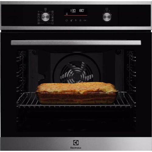 72-liter-einbaubackofen (56 cm) mit pyrolysefunktion, edelstahl/schwarz - Electrolux EOF6P66X1