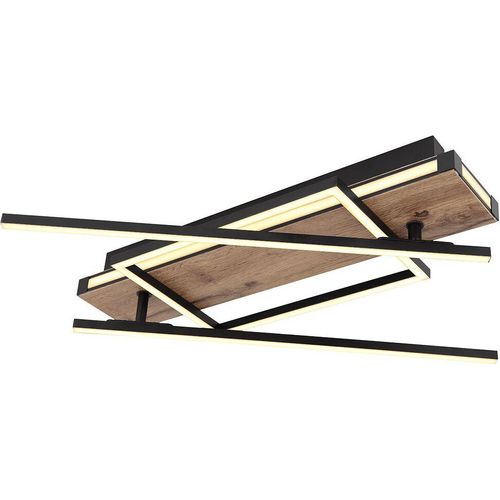 LED Deckenleuchte, Holzoptik, Dreh-Schwenkbar, L 120 cm