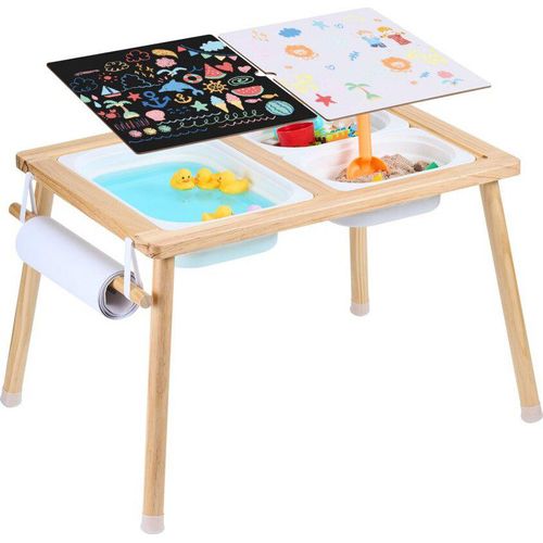 Sensorischer Aktivitätstisch für Kinder - Sandspieltisch mit 1 Papierrolle - Interaktive Lerntische