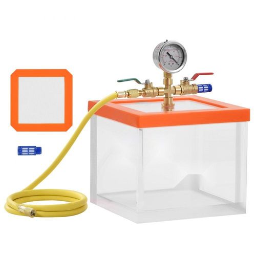 2 Gallonen Acryl Vakuumkammer - Transparente Mehrzweck Vakuum-Entgasungskammer - Ideal für Harzentgasung, Kieselgel-Entgasung, Gipsentgasung und Vakuumextraktion