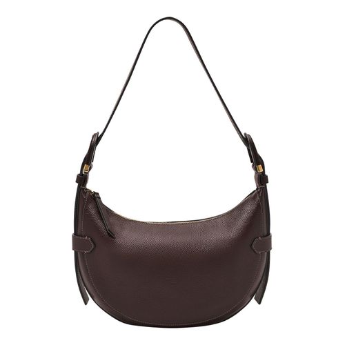 FOSSIL Leder Schultertasche Harwell Hobo Mink dunkelbraun