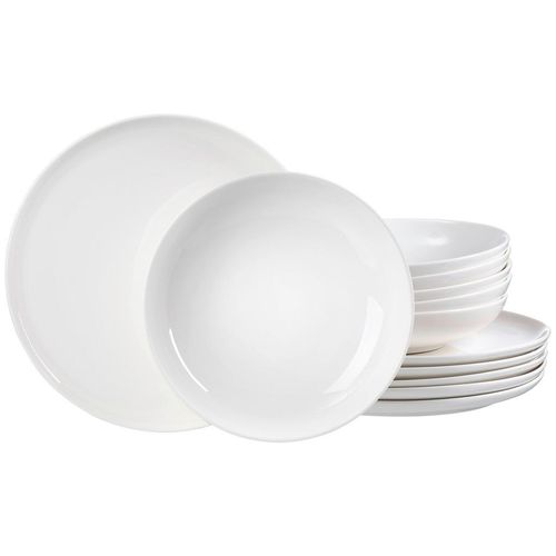 Ritzenhoff Breker Tafelservice Skagen, Weiß, Keramik, 12-teilig, Uni, 25x30x30 cm, Essen & Trinken, Geschirr, Geschirr-Sets, Tafelservice