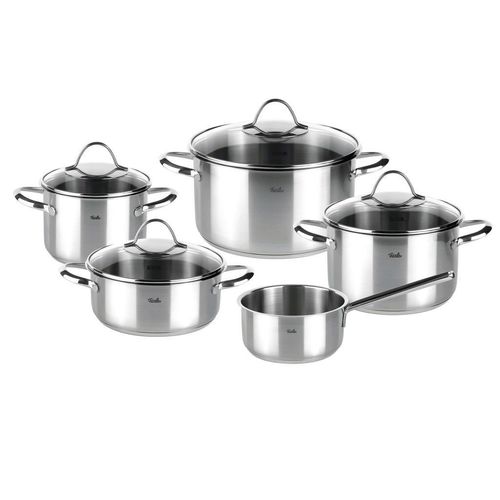 Fissler Kochtopfset Paris, Silber, Metall, 5-teilig, 16 cm,20.24 cm,16 cm, rund, backofengeeignet, rostfrei, Kochen, Töpfe, Topfsets