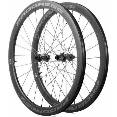 Progress Airspeed A45 Cl Disc Tubeless Rennrad Laufradsatz Silber 12 x 100/12 x 142 mm / Sram XDR Silber 12 x 100/12 x 142 mm