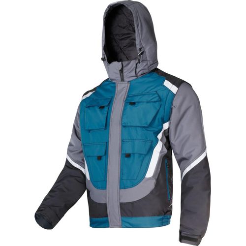 Isolierte Jacke, Schwarz-Grau-Türkei, Mit Reflektierenden, "Xl", Ce, Lahti