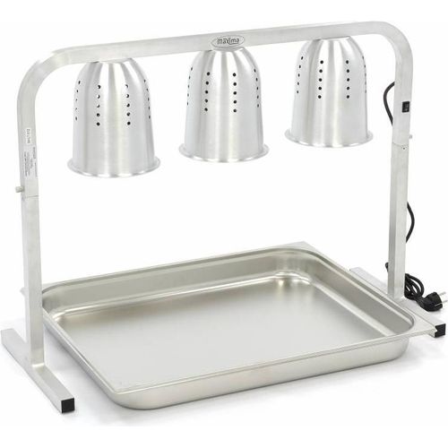 Maxima - Gastro Wärmelampe - 3 Lampen - inkl. Lampen und 1 x 2/1 GN -Behälter