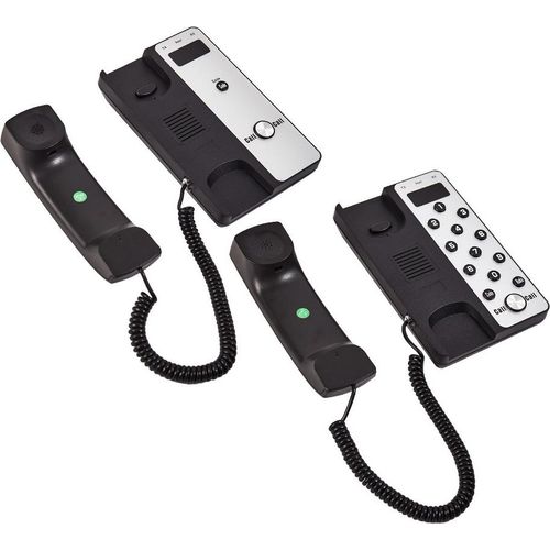 Kabellose Gegensprechanlage, Buero-Gegensprechanlage mit LCD-Bildschirm, 433 MHz, 1000 m Reichweite, einstellbare Lautstaerke, Telefon-Gegensprechanlage fuer Geschaefts-, Buero- und Hausgespraeche, Raum-zu-Raum-Gegensprechanlage