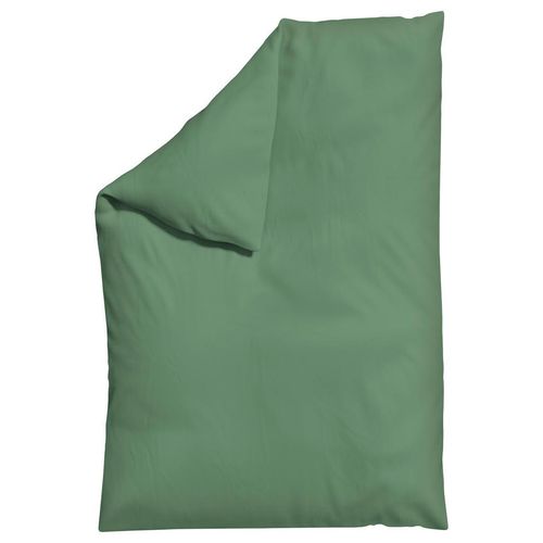 Schlafgut Bettdeckenbezug Knitted Jersey, Grün, Textil, Uni, 135-140x200 cm, Textiles Vertrauen - Oeko-Tex®, AZO-frei, Bsci, Oeko-Tex® Standard 100, Oeko-Tex® Made IN Green, pflegeleicht, atmungsaktiv, bügelleicht, schadstoffgeprüft, weiche und anschmiegsame Oberfläche, bio, Schlaftextilien, Bettwäsche, Bettwäsche, Jersey-Bettwäsche