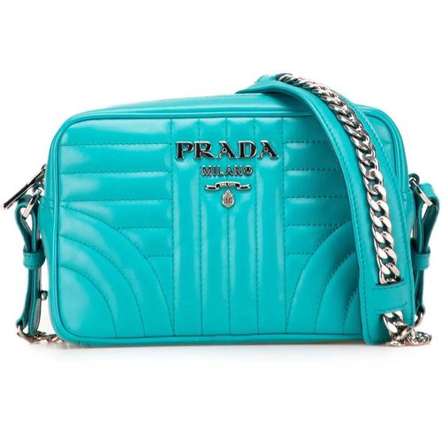 Prada Hobo Bags - Soft Calf Diagramme Camera Bag - Gr. unisize - in Blau - für Damen