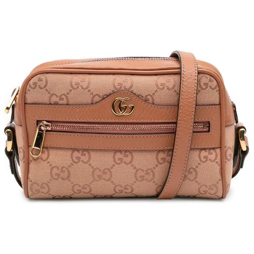 Gucci Hobo Bags - Mini GG Canvas Ophidia Crossbody - Gr. unisize - in Gold - für Damen
