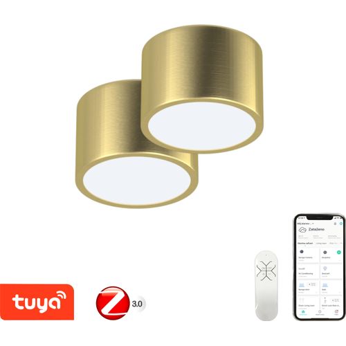 Immax NEO Set 2x RONDATE Smart Deckenleuchte 15cm 12W gold Zigbee 3.0 +DO