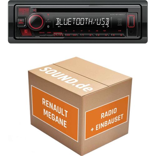Autoradio Einbaupaket Kenwood KDC-BT460U passend für Renault Mégane 1 + Udate List | Bluetooth USB