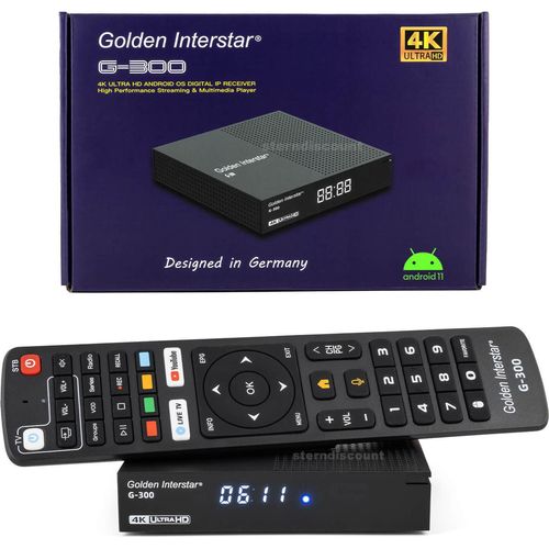 Golden Interstar G-300 Android 11 Streaming IPTV Media Box S905Y4, 2/32GB