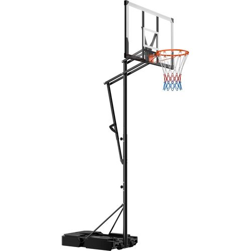 SucceBuy Tragbarer Basketballständer mit höhenverstellbarem Design (2,35-3,05 m), mit einer 1219,2 mm PC-Rückwand und Rollen. für Basketballspiele.