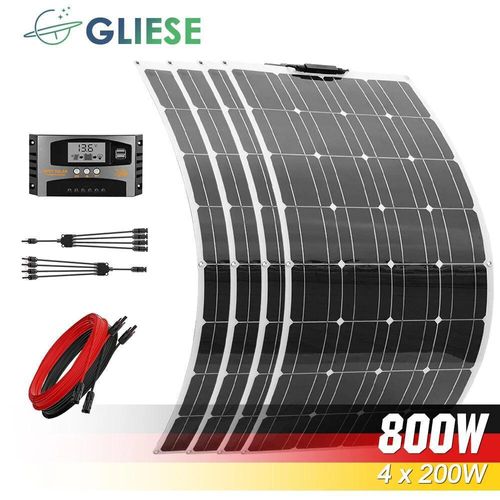 800W Flexibel Solarpanel Kit Mono Solarmodule für Wohnmobil Camping Balkonkraftwerk