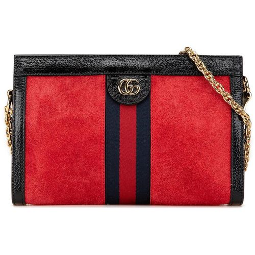 Gucci Hobo Bags - Small Suede Ophidia Chain Crossbody - Gr. unisize - in Rot - für Damen