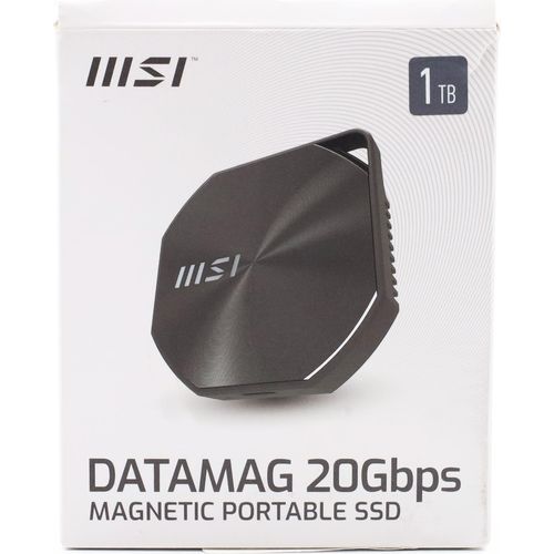 MSI DATAMAG 1TB USB 3.2 Gen 2x2 20Gbps 3D NAND Externe SSD Schwarz Aluminium MSI DATAMAG 1TB USB 3.2 Gen 2x2 20Gbps 3D NAND